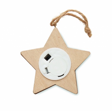 Logo trade corporate gifts picture of: Wooden weed star with lights