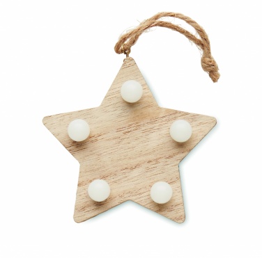 Logotrade promotional gift image of: Wooden weed star with lights