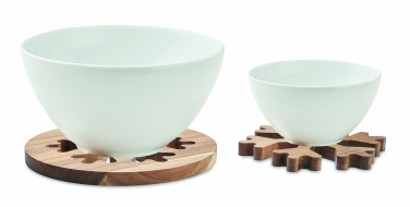 Logo trade advertising products picture of: Acacia wooden pot holders set