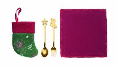 Logotrade promotional product image of: Christmas dessert cutlery set