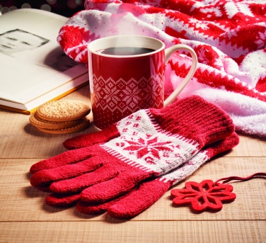 Logo trade promotional merchandise picture of: Winter gift mug and gloves set