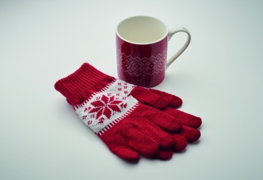 Logo trade advertising product photo of: Winter gift mug and gloves set
