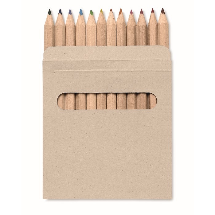 Logo trade promotional products image of: 12 coloured pencils set