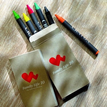 Logo trade promotional items picture of: Carton of 6 wax crayons