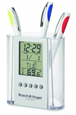 Logo trade promotional gift photo of: Pen holder with calendar