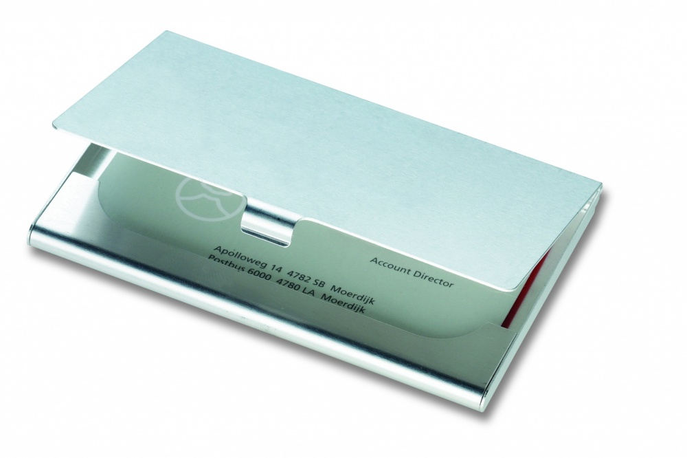 Logo trade advertising products image of: Aluminium business card holder