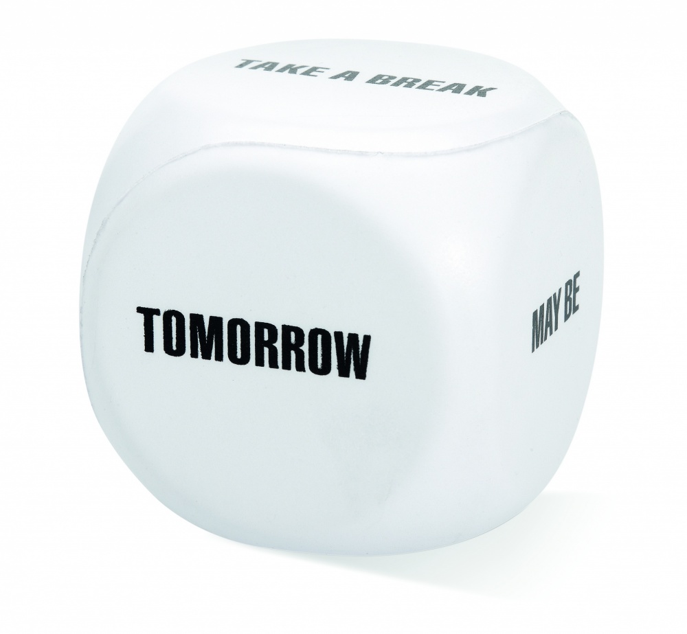 Logo trade promotional merchandise photo of: Anti-stress decision dice