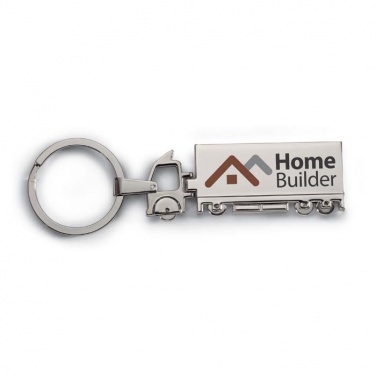 Logo trade business gifts image of: Truck metal key ring Oulu