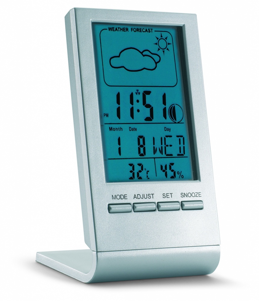 Logotrade advertising products photo of: Weather station with blue LCD