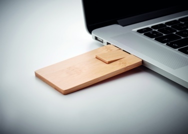 Logo trade promotional giveaways picture of: 16GB bamboo casing USB
