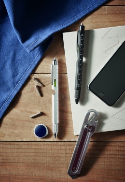 Logo trade promotional giveaway photo of: Spirit level pen with ruler