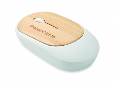 Logo trade promotional items image of: Wireless mouse in bamboo