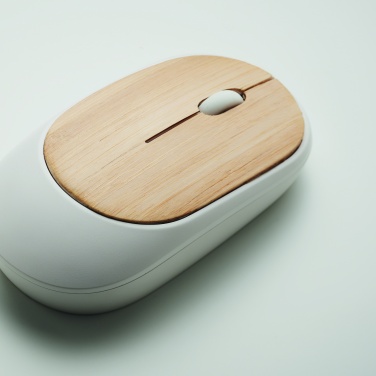 Logo trade promotional items picture of: Wireless mouse in bamboo