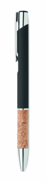 Logo trade advertising products picture of: Ballpoint pen made of aluminum with a cork grip