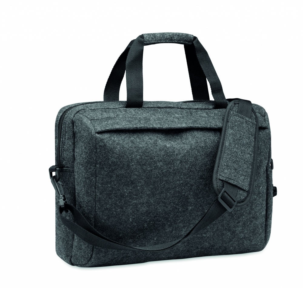 Logo trade promotional gift photo of: 15 inch RPET felt laptop bag