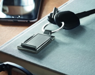 Logo trade business gifts image of: Metal key ring phone stand Seinajoki