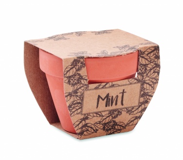 Logotrade corporate gift picture of: Terracotta pot mint seeds