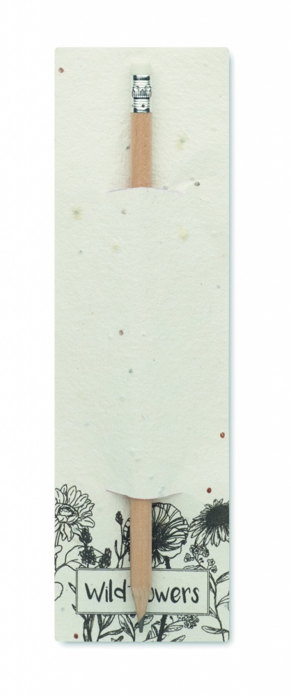 Logotrade promotional gift picture of: Natural pencil in seeded pouch