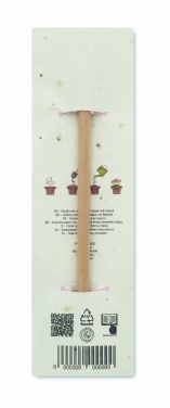 Logo trade advertising products picture of: Natural pencil in seeded pouch
