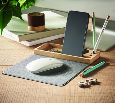 Logotrade promotional merchandise photo of: Wireless charger in bamboo 15W