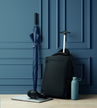 Logotrade corporate gift image of: A portable backpack trolley with wheels, made of 600D RPET polyester