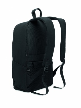Logotrade promotional merchandise picture of: A 15-inch laptop backpack made of recycled pre-consumer cotton and recycled polyester with customizable printing.