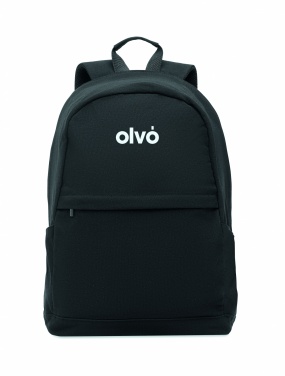 Logotrade promotional item picture of: A 15-inch laptop backpack made of recycled pre-consumer cotton and recycled polyester with customizable printing.