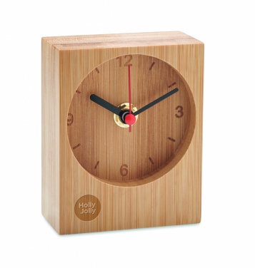 Logo trade promotional products image of: Bamboo table clock