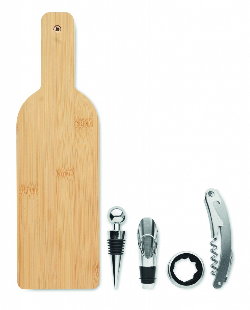 Logo trade business gift photo of: Bottle shaped wine set