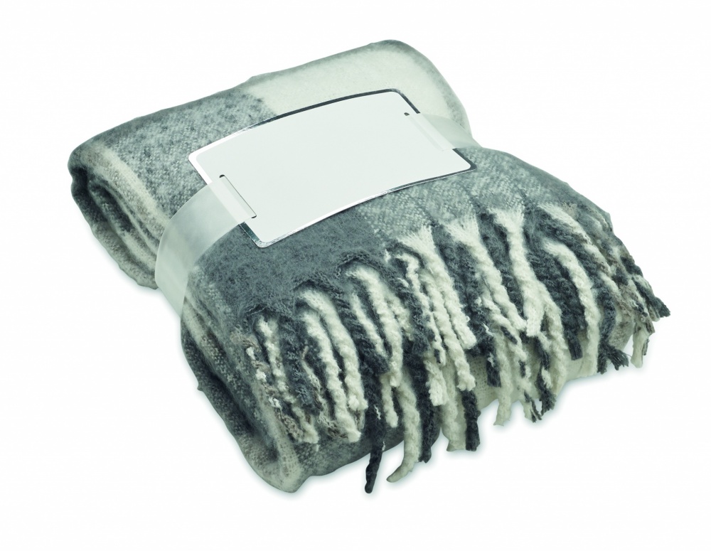 Logo trade promotional items image of: Chequered mohair blanket