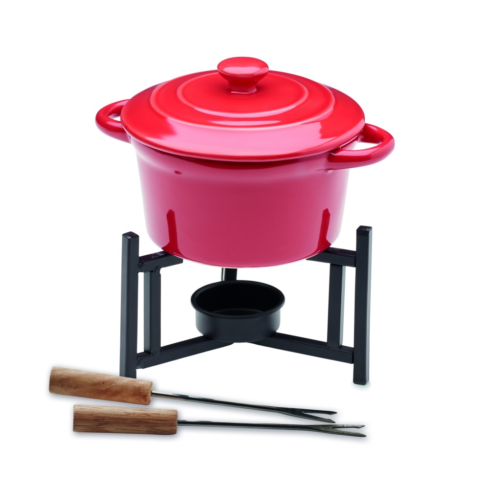 Logo trade advertising products picture of: Ceramic fondue set 300 ml