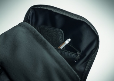 Logo trade corporate gifts picture of: A 15-inch laptop backpack made of recycled pre-consumer cotton with customizable printing