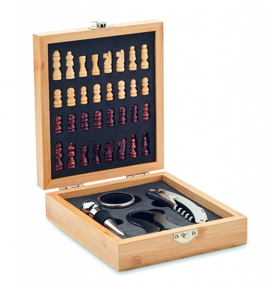 Logo trade promotional gift photo of: Chess board wine set
