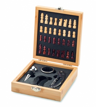 Logotrade promotional product picture of: Chess board wine set
