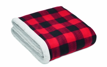 Logo trade promotional merchandise photo of: RPET sherpa fleece blanket