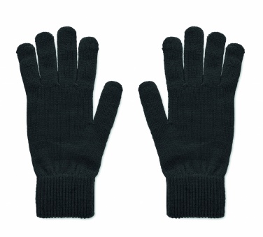 Logo trade promotional merchandise photo of: Knitted gloves in RPET