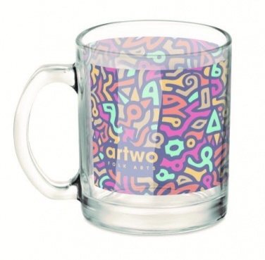 Logotrade promotional giveaway image of: Glass sublimation mug 300ml