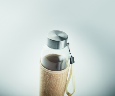 Logotrade advertising products photo of: Glass bottle in pouch 500ml