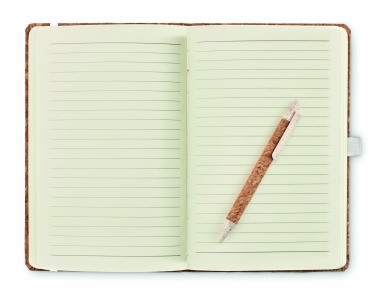Logotrade promotional giveaway picture of: A5 cork notebook with pen