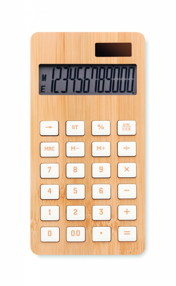Logo trade promotional item photo of: 12 digit bamboo calculator