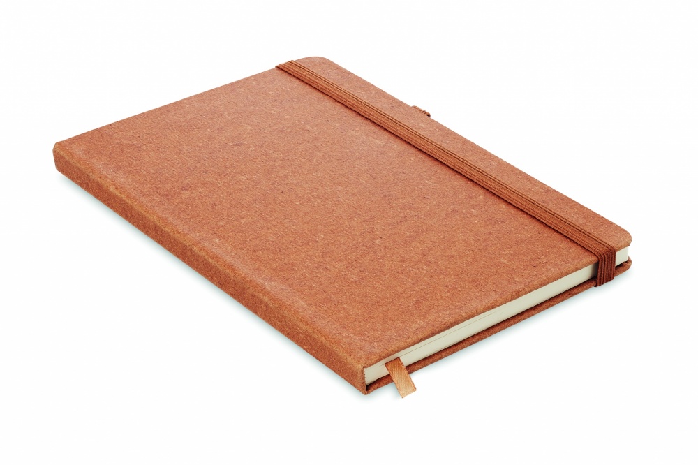 Logo trade promotional gifts image of: Recycled Leather A5 notebook
