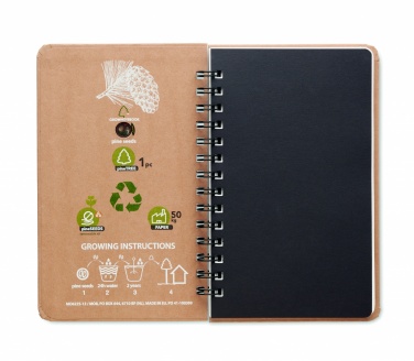 Logotrade promotional gift picture of: A5 Pine tree GROWNOTEBOOK™