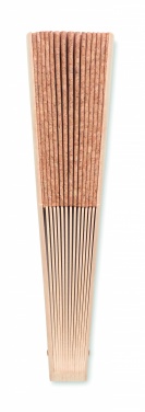 Logotrade corporate gift picture of: Wood hand fan with cork fabric