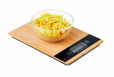 Logo trade corporate gifts picture of: Bamboo digital kitchen scales