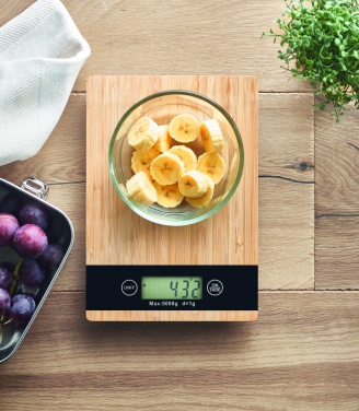 Logotrade promotional product image of: Bamboo digital kitchen scales