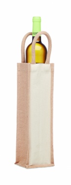 Logotrade business gifts photo of: Jute wine bag for one bottle