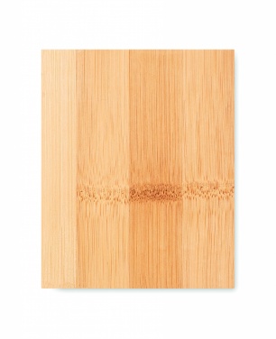 Logo trade business gifts image of: Bamboo pen holder and LCD clock