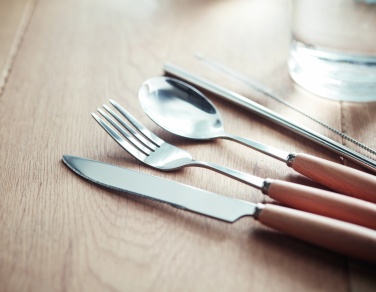 Logo trade promotional giveaways image of: Cutlery set stainless steel