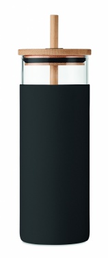 Logotrade promotional gift picture of: Glass tumbler 450ml bamboo lid