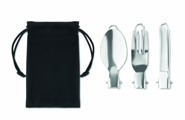 Logo trade promotional item photo of: 3-piece camping cutlery set